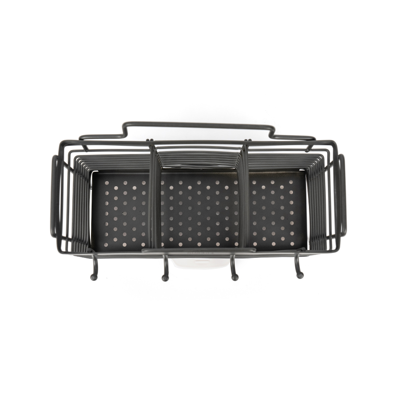 Полка для сушки посуды с 3 отделениями и держателем для посуды