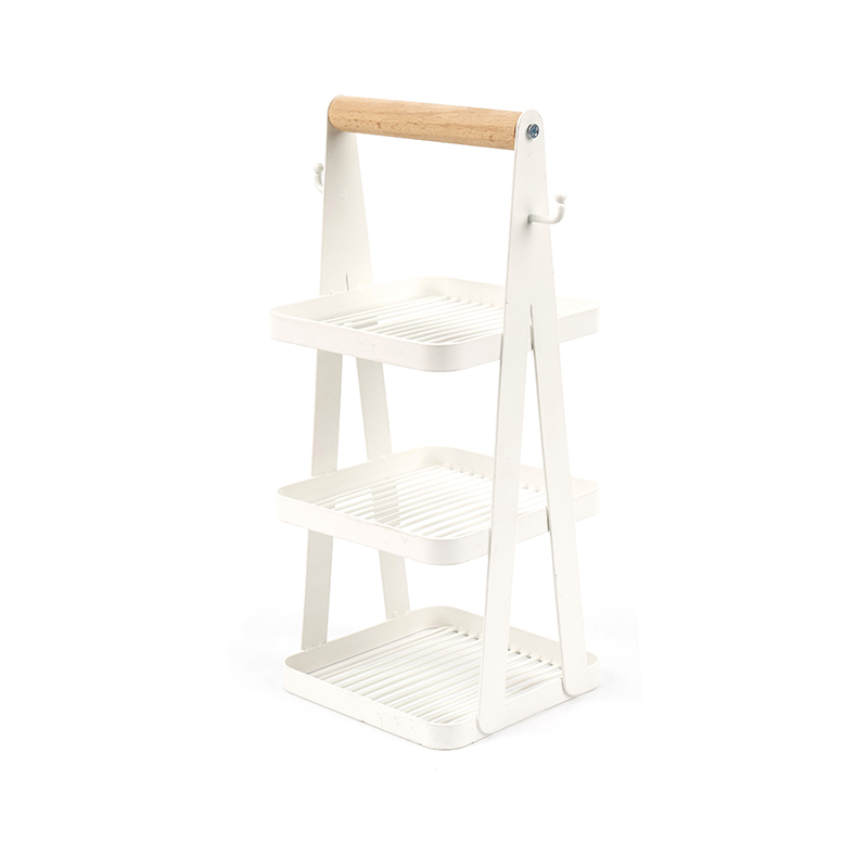 переносная корзина для хранения с трехслойной деревянной ручкой