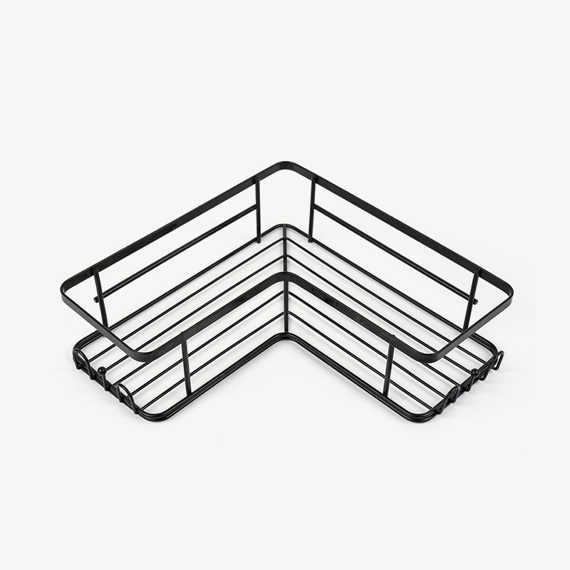 Черная угловая душевая кабина из нержавеющей стали, настенная