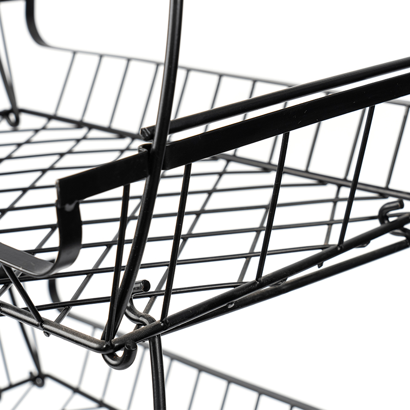 4-х уровневая штабелируемая корзина для фруктов и овощей с вращающимися колесами