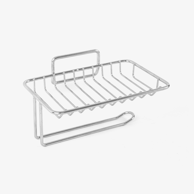 Керамическая мыльница с самодренажом и подставкой из нержавеющей стали