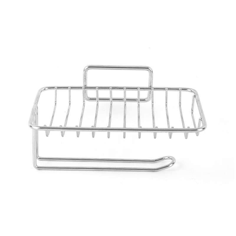 Керамическая мыльница с самодренажом и подставкой из нержавеющей стали