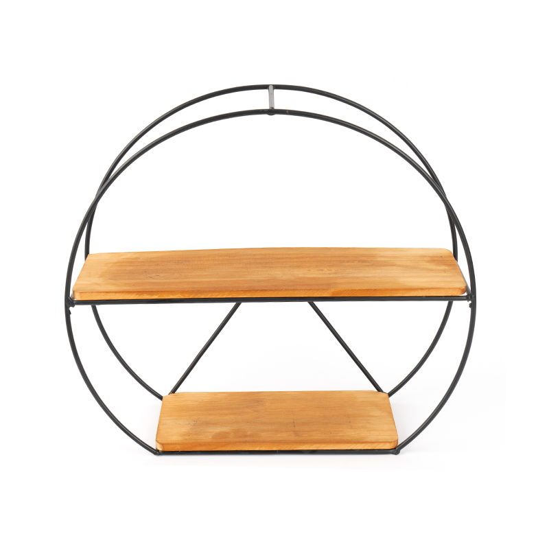 Золотая настенная полка и подвесная корзина для хранения на кухне