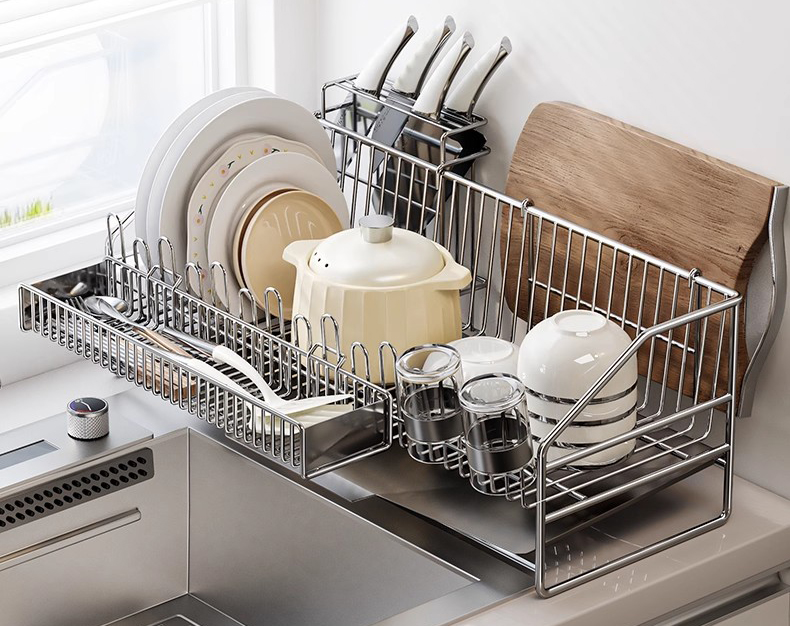 Чем держатель для посуды из нержавеющей стали 304 отличается от пластиковых держателей?