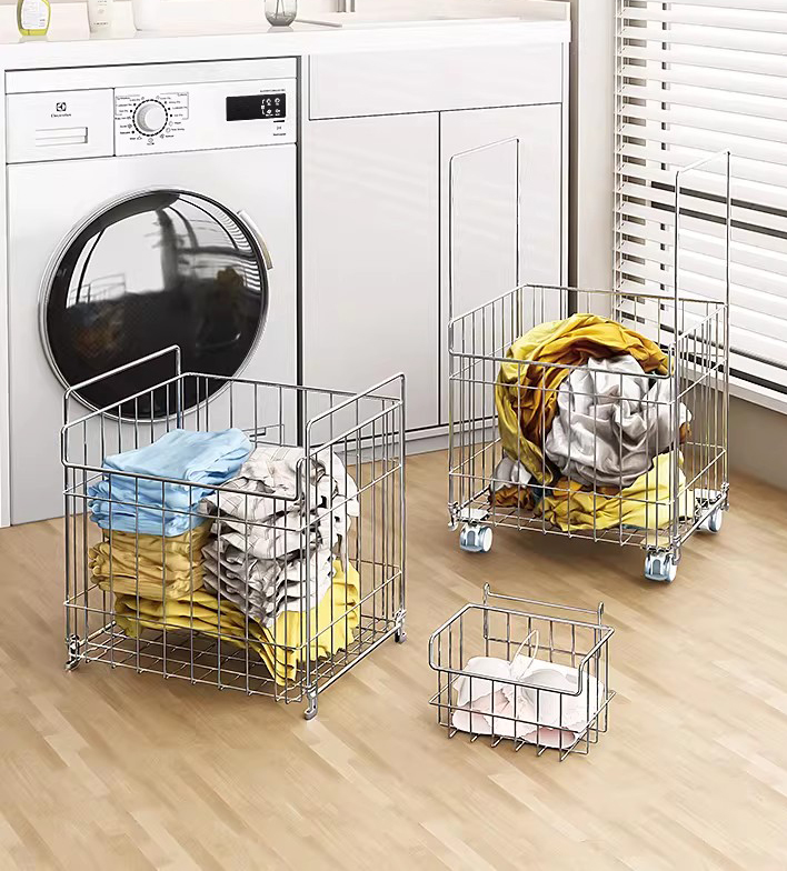 Какие технологические усовершенствования позволяют снизить вес металлических корзин для грязного белья?